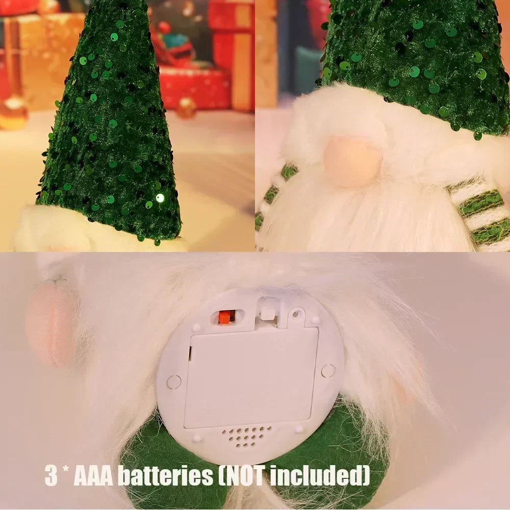 LZINA™ | LED Christmas Gnome | Knitted Design with Night Light | Glowing Christmas Decoration | Warm & Cozy
