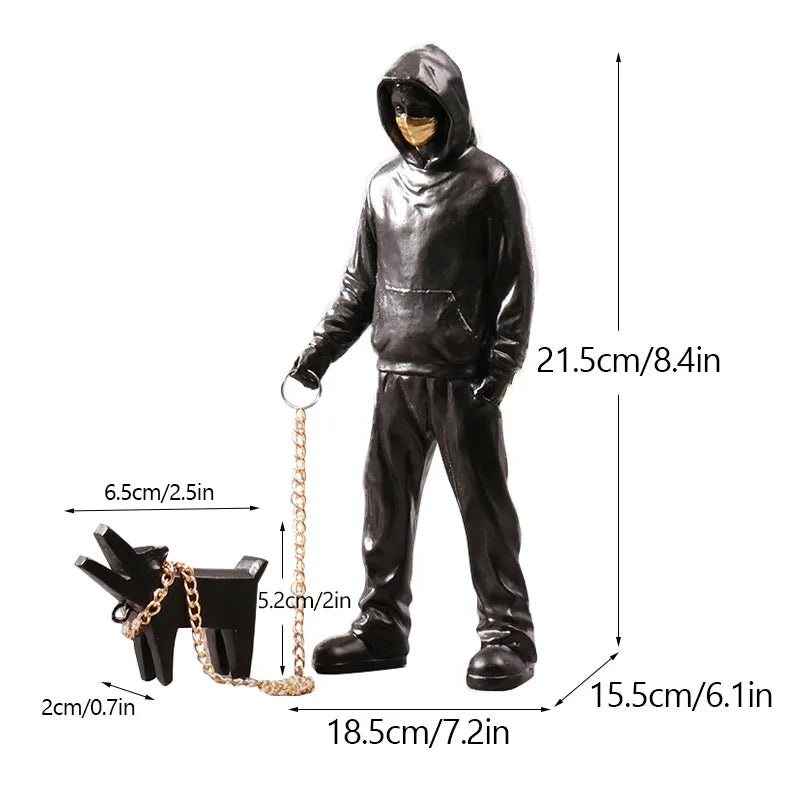LZINA™ | Dropshipping Banksy Sculpture Collection Flower Thrower Statue Pop Art Modern Balloon Girl Figurine Office Home Decoration