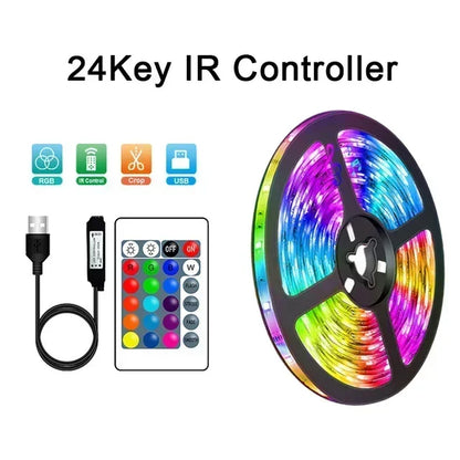 BowLift RGB 5050 LED Strip Light — Remote & App Control, USB-Powered