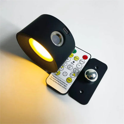 BowLift Spotlight Wireless Wall Lamp – 360° Rotation, Dimmable, Rechargeable Cordless Wall Light