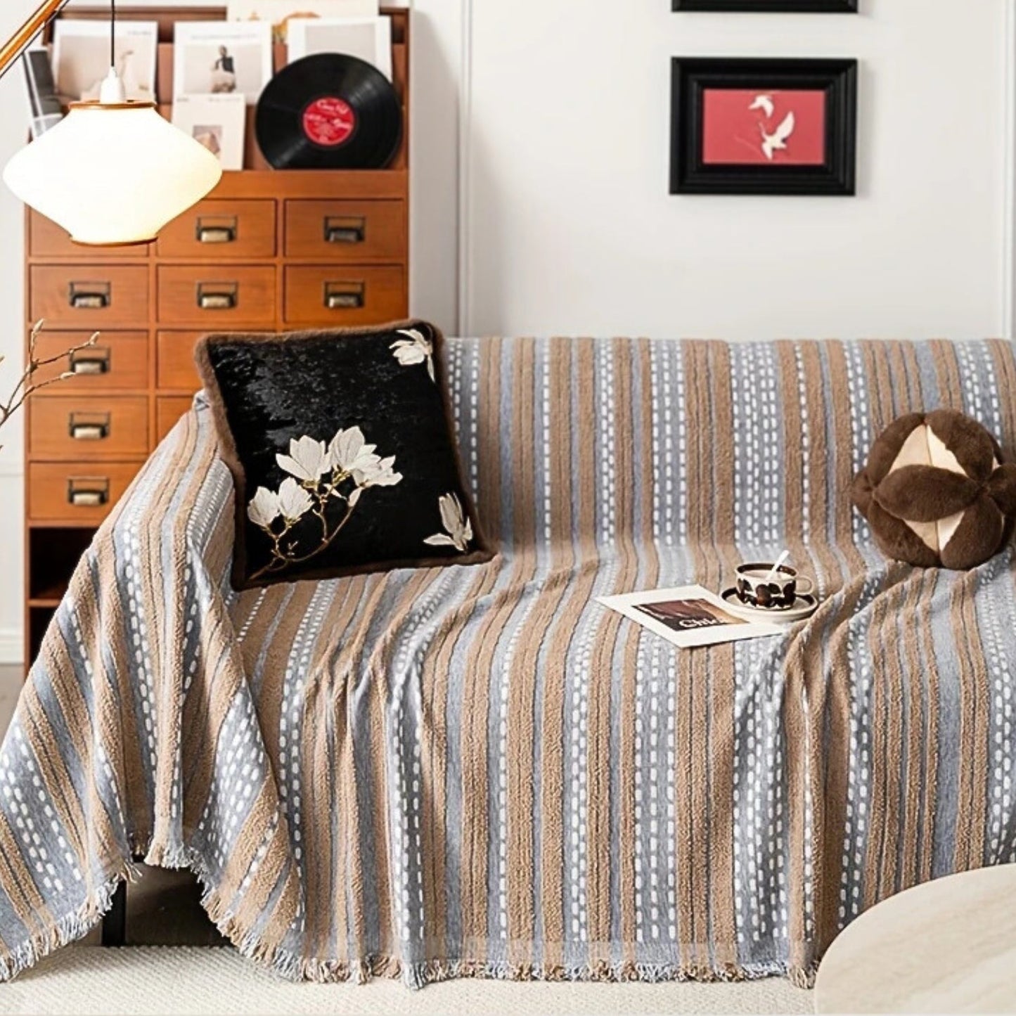BowLift | Sahara Style Plush Boho Sofa Cover Blanket