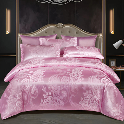 BowLift | Satin Floral Soft Duvet Cover Set
