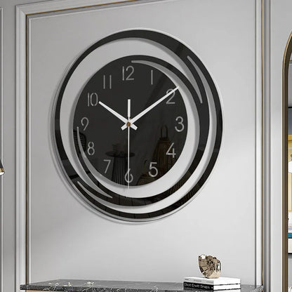 BowLift | Acrylic Wall Clock - Scandinavian Design - Black - Clock