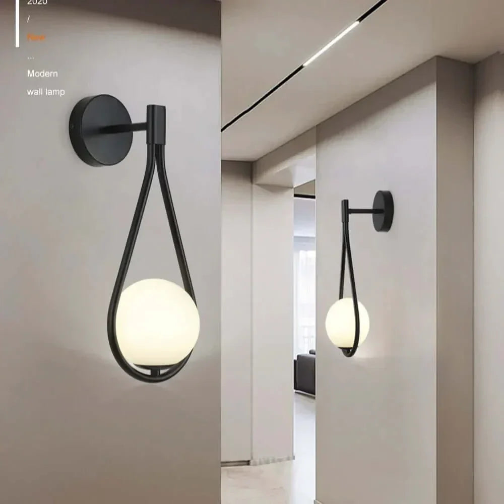 BowLift Drop Glass Ball Wall Light – Luxurious Glass Sphere Wall Sconce