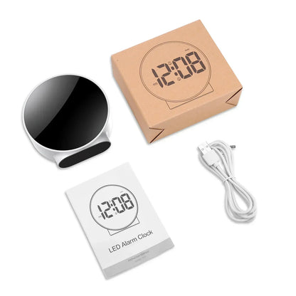 BowLift Light-Source Digital Table Clock - Sleek Desk Timepiece