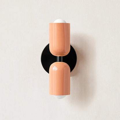 Sleek BowLift Double-Head Wall Lamp with Black Base