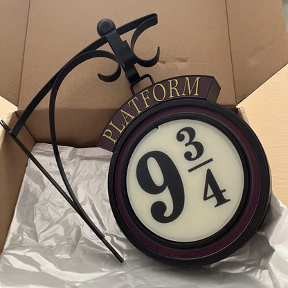 BowLift Harry Potter 9 3/4 Figure Nightstand Lamp - LED 3D Hogwarts Wall Light, Magical Room Decor for Harry's Room & Kids Birthday Gift