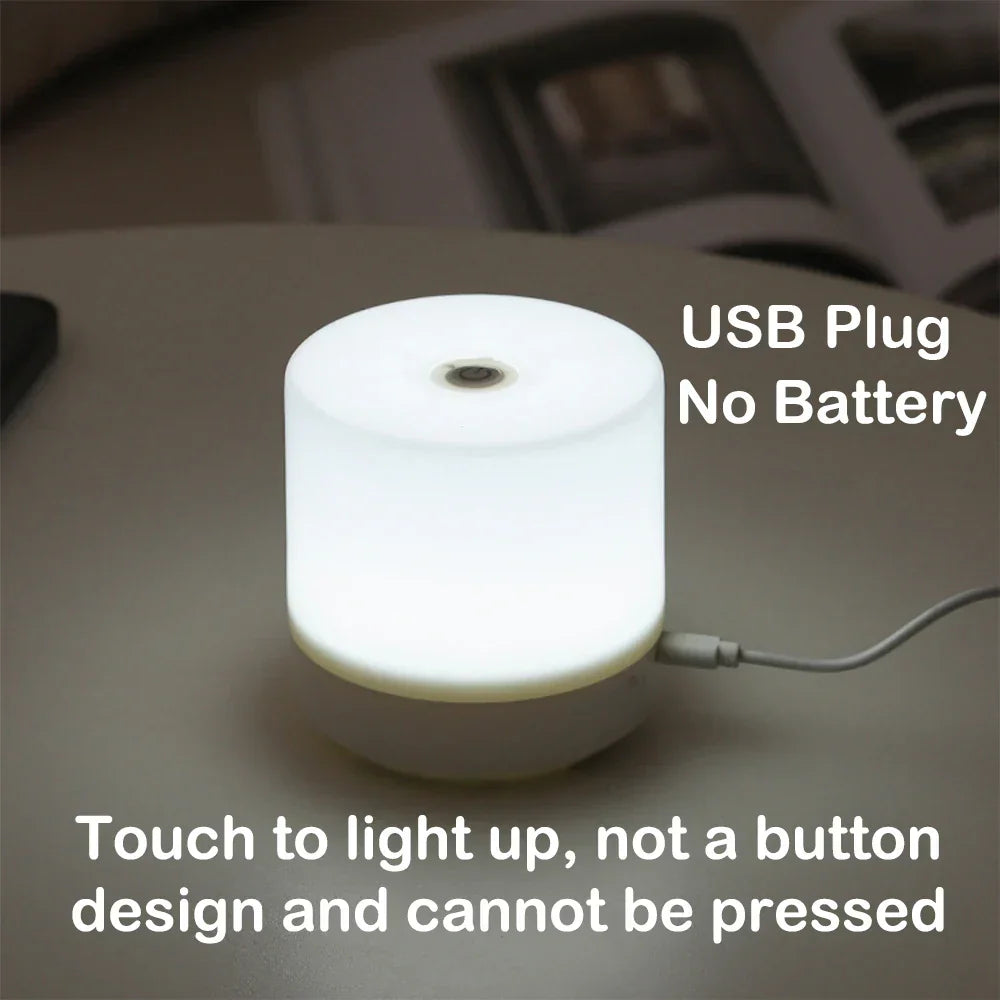 BowLift USB Nightstand Lamp — Creative Touch-Dimming LED Night Light for Bedroom and Dormitory