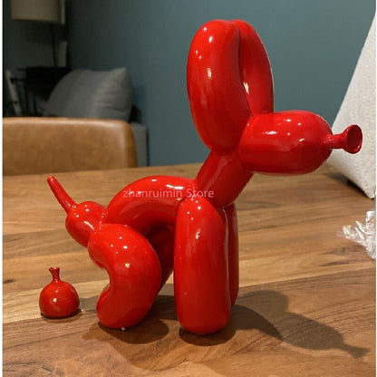 LZINA™ | Balloon Dog Sculpture, Balloon Art Statue, Mini Collectible Figurine, Home Decoration, Resin Figure, Desk Accessories, Room Decoration