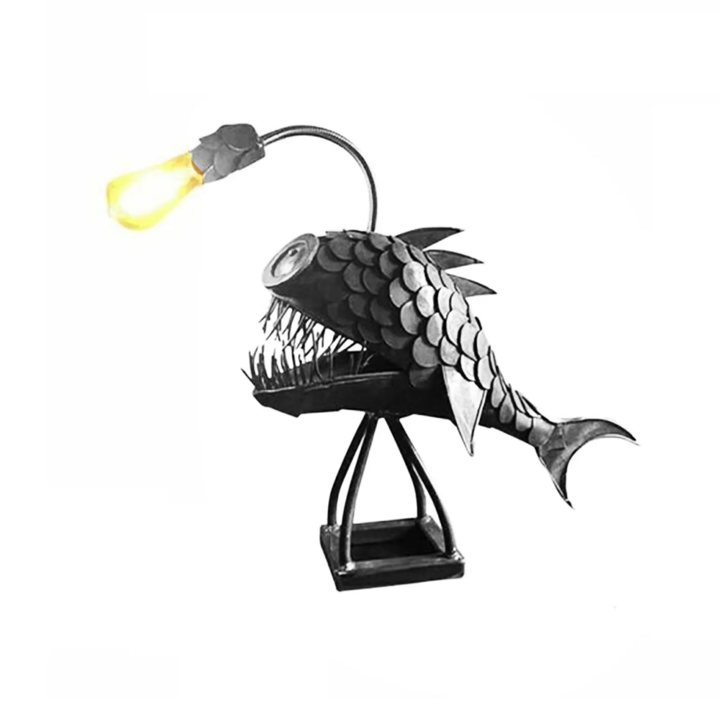 BowLift Table Lamp by RusticFish - Handmade Artistic Charm with Adjustable Lighting
