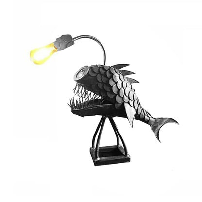 BowLift Table Lamp by RusticFish - Handmade Artistic Charm with Adjustable Lighting