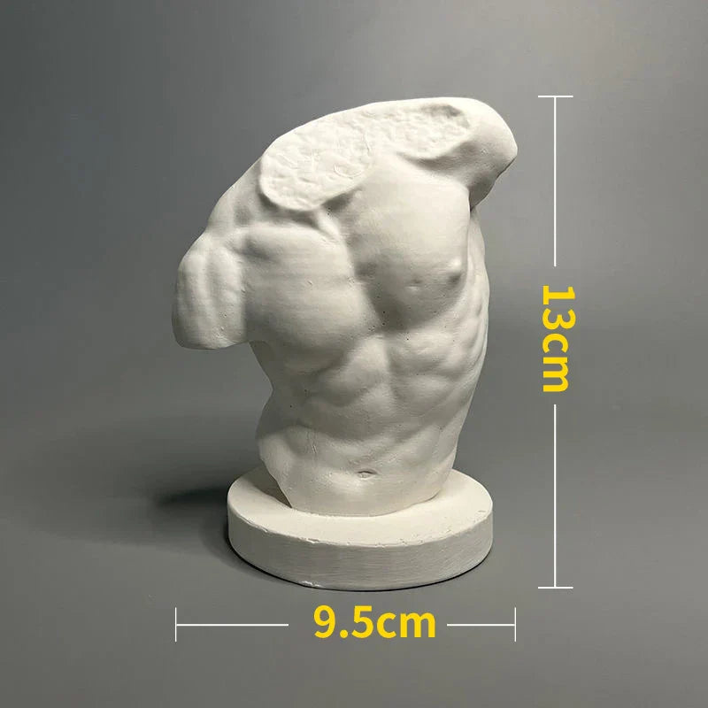 LZINA™ | Nordic INS Style Character Plaster Statue DIY Painted Sketch Photography Props Table Decorations Home Art Plaster Decoration