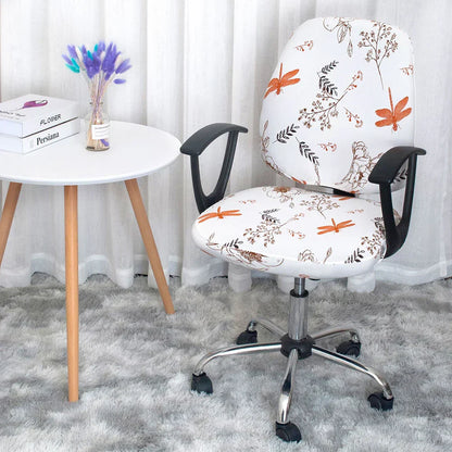 BowLift | 2-piece Split Office Rose Chair Covers