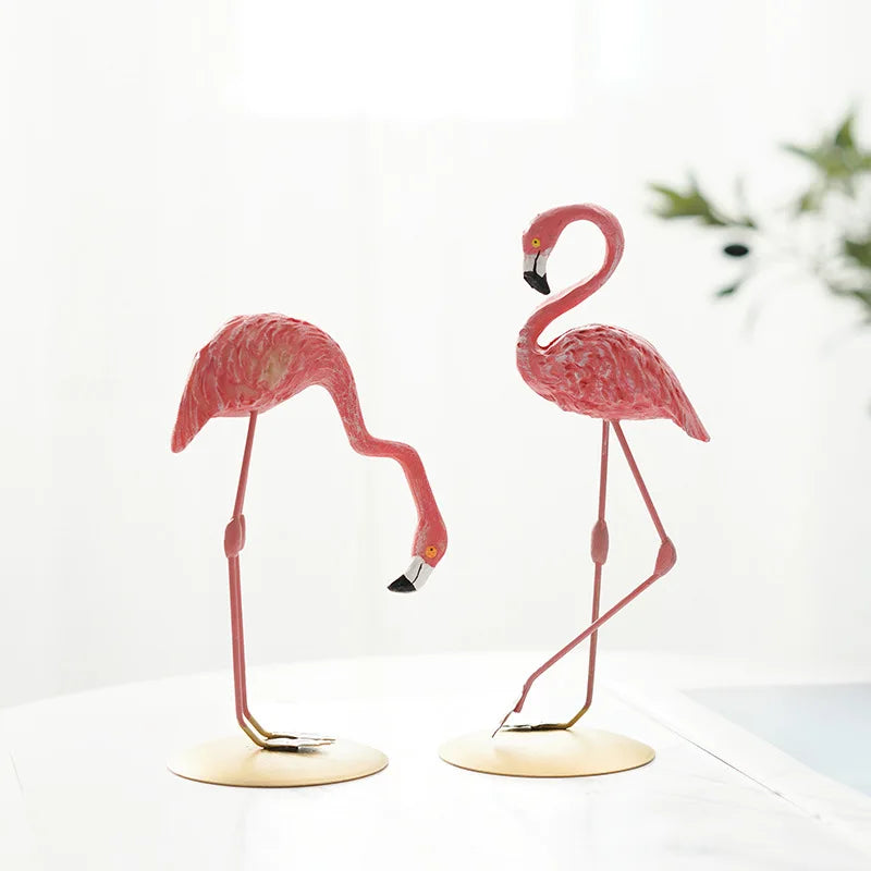 LZINA™ | Nordic Flamingo Figurine Figure Statue Sculpture Living Room Office Wedding Party Ornaments Home Decor Decoration Accessories