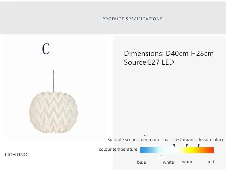 BowLift | Exquisite Origami-Inspired Paper Lantern for Elegant Ambiance