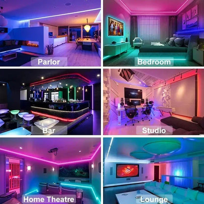 BowLift RGB 5050 LED Strip Light — Remote & App Control, USB-Powered