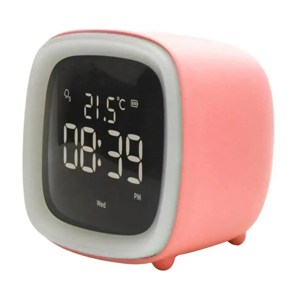 LZINA™ | Cartoon Bunny LED Alarm Clock with Night Light – Rechargeable, Cute Digital Display for Kids & Bedrooms