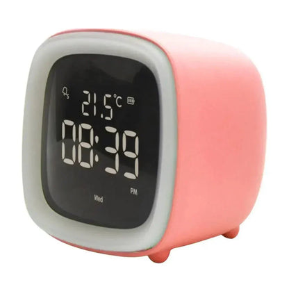 LZINA™ | Cartoon Bunny LED Alarm Clock with Night Light – Rechargeable, Cute Digital Display for Kids & Bedrooms