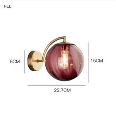 BowLift Colorful Glass Modern Wall Lamp – Vibrant Glass Accent Lighting for Home Decor