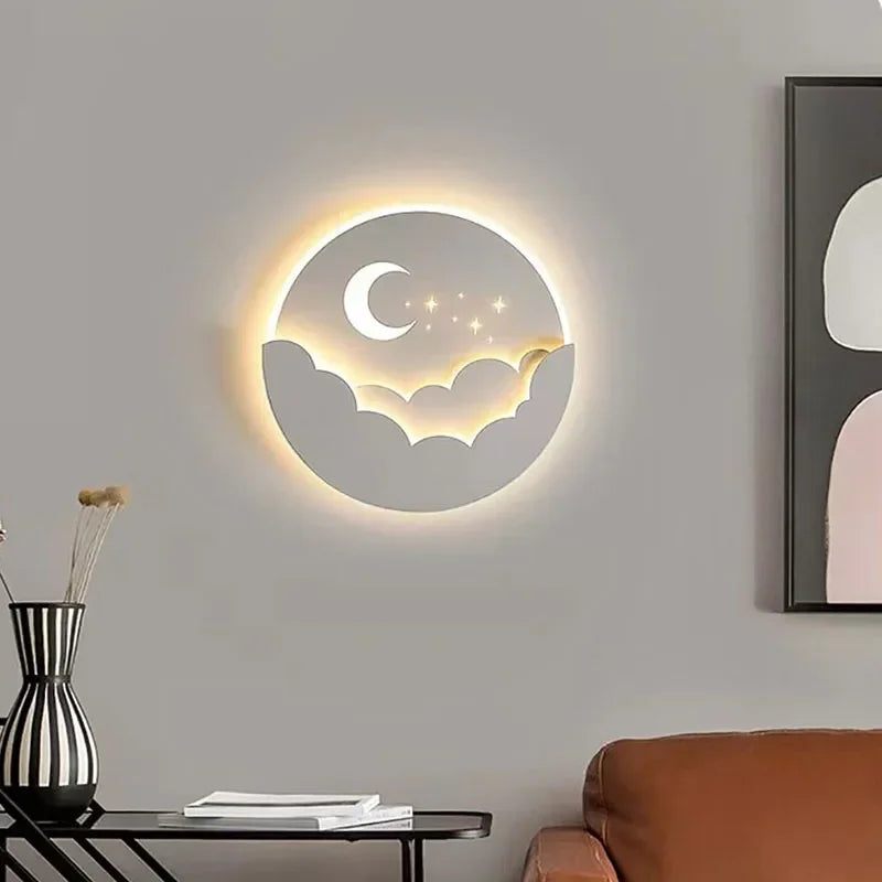 BowLift LED Wall Light with Moon & Stars — Ambient Glow