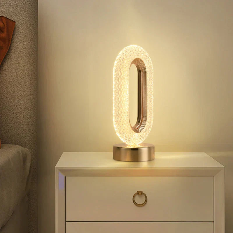 BowLift Crystal LED Table Lamp — Dimmable, USB Charging, and Convenient Touch & Remote Control