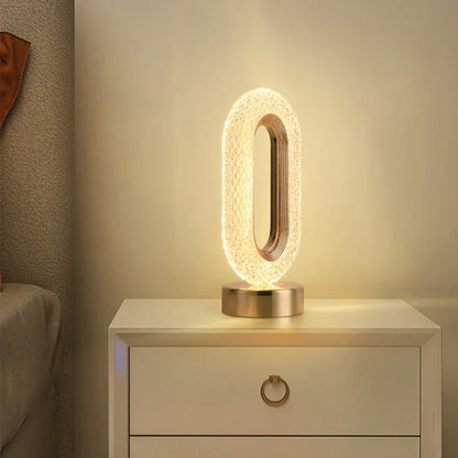 BowLift Crystal LED Table Lamp — Dimmable, USB Charging, and Convenient Touch & Remote Control
