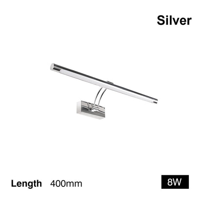BowLift 80-100 cm LED Wall Light – Sleek Black & Silver Internal Picture Light for Bathrooms