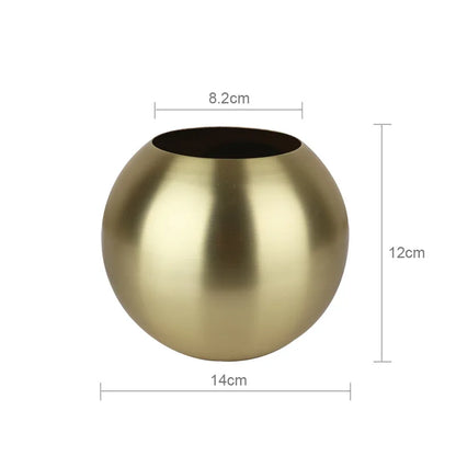 LZINA™ | Stainless Steel Vase in Nordic Style Desktop Flower Pot BeFlower Pots Gold Black Rose Gold Classic Home Decoration