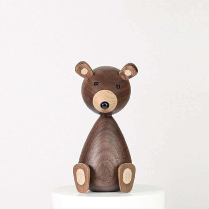 LZINA™ | Danish Wood Brown Bear Family Ornaments