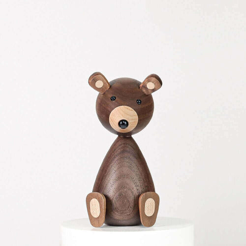 LZINA™ | Danish Wood Brown Bear Family Ornaments
