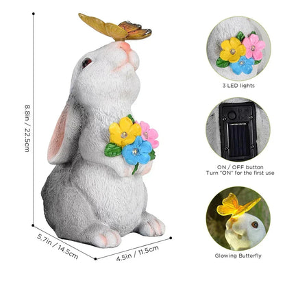 LZINA™ | Butterfly and Flower Hare Garden Light