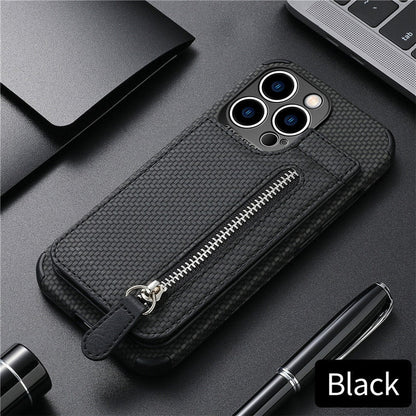 LZINA™ | Zip Zip Elegance Wallet iPhone Case
