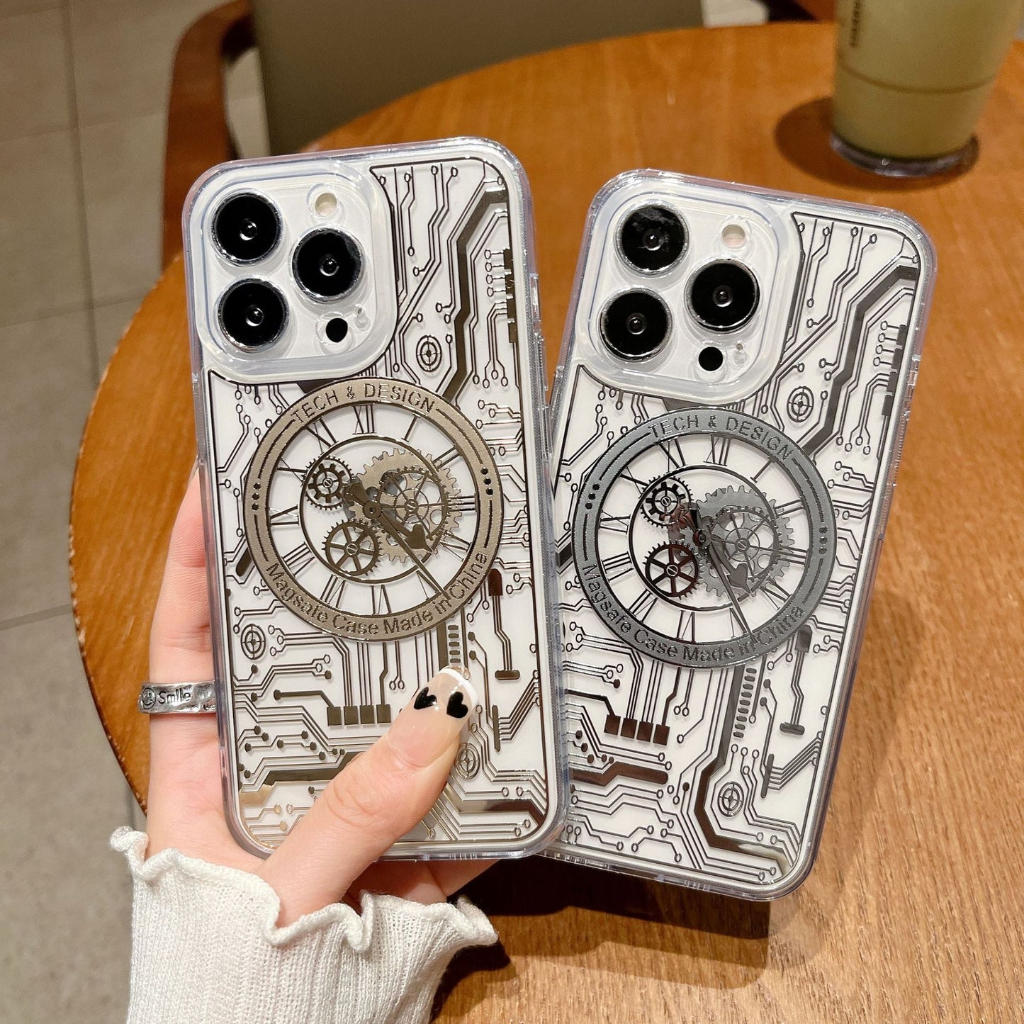 BowLift | Transparent Mechanical Clock Magsafe iPhone Case