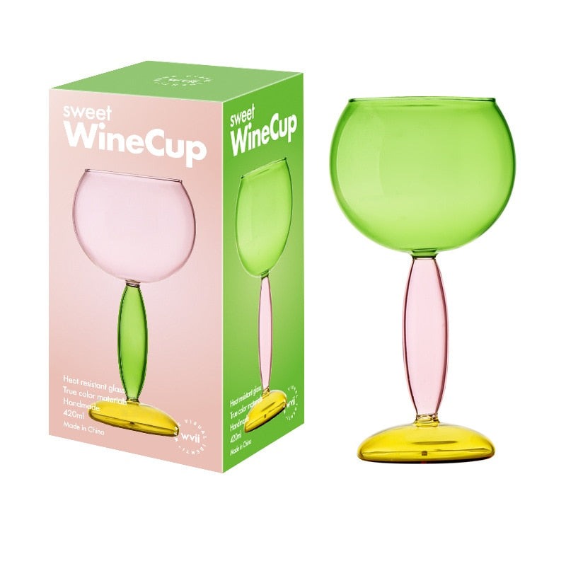 BowLift | Borosilicate 3-Color Glassware - Wine Glass