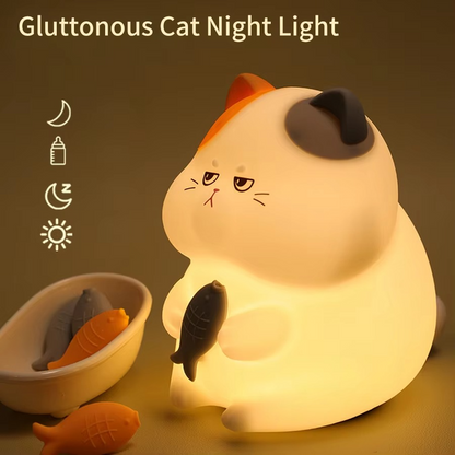LZINA™ | Rechargeable Silicone Cat Night Light - Soft Touch Mood Lamp