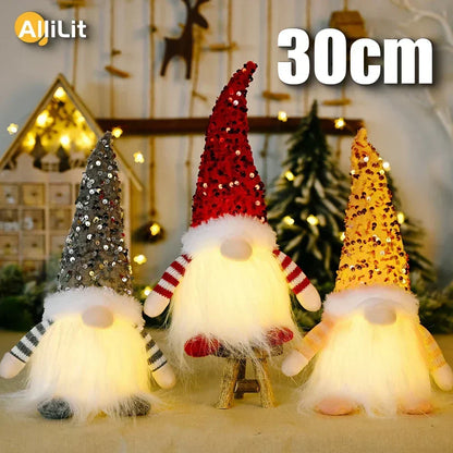 LZINA™ | Christmas Gnome Decoration | LED Night Light | Warm Glow Holiday Ornament