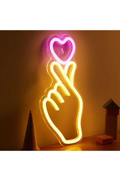 BowLift Hand Heart LED Neon Sign