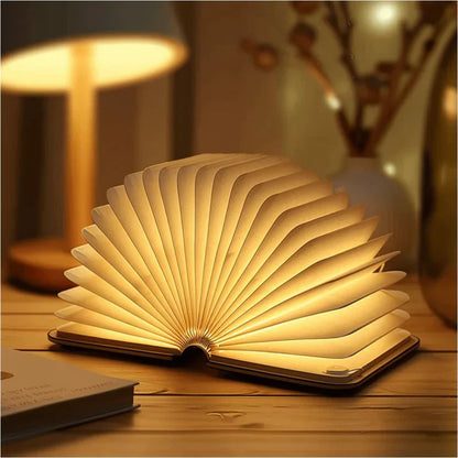 LZINA™ | LED Folding Book Light – Unique and Quirky Gift Idea for Book Lovers, Perfect for Reading Nooks or Bedside Tables | Creative and Compact Night Light