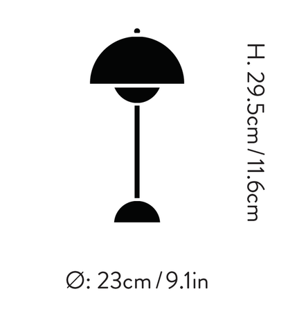 BowLift Adjustable Brightness Flower Pot Lamp - Rechargeable Italian Table Lamp VP3