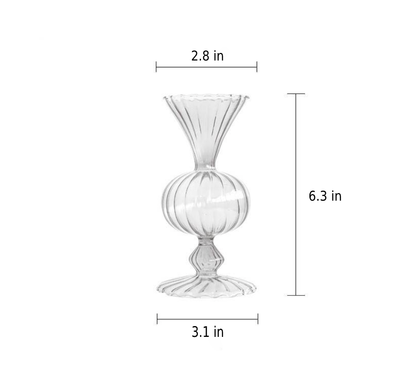 LZINA™ | Petal-Textured-Glass Accents & Vases