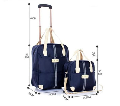 LZINA™ | 2 in 1 Trolley Traveling Bag with a boarding bag