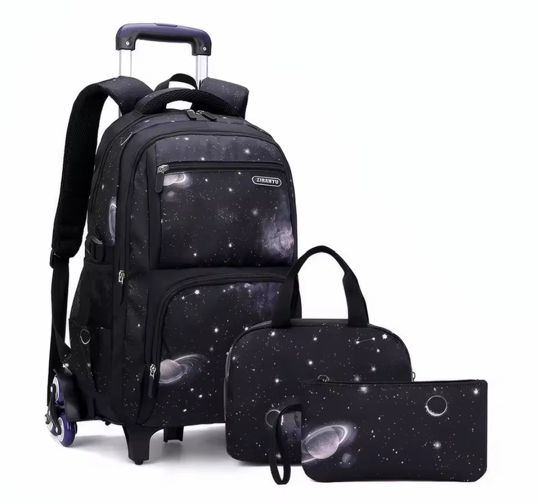 LZINA™ | Rolling Trolley School Backpack