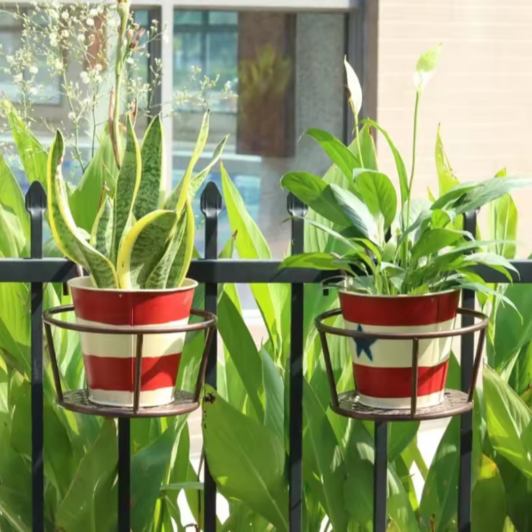 BowLift | 3Pc Over the Balcony Flower Pot Holder Black Nov