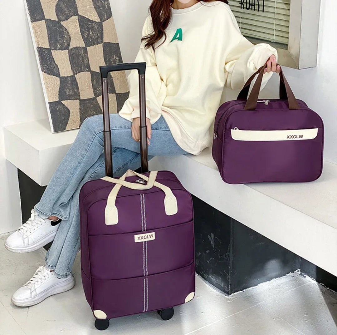 LZINA™ | 2 in 1 Travel Bags Trolley Bags Hand Luggage Bags