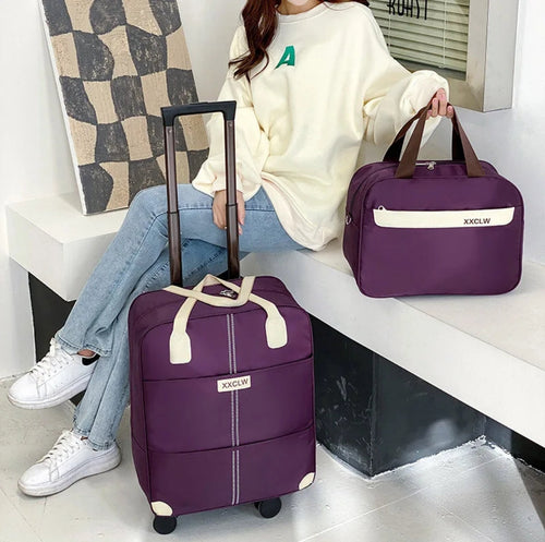 LZINA™ | 2 in 1 Travel Bags Trolley Bags Hand Luggage Bags