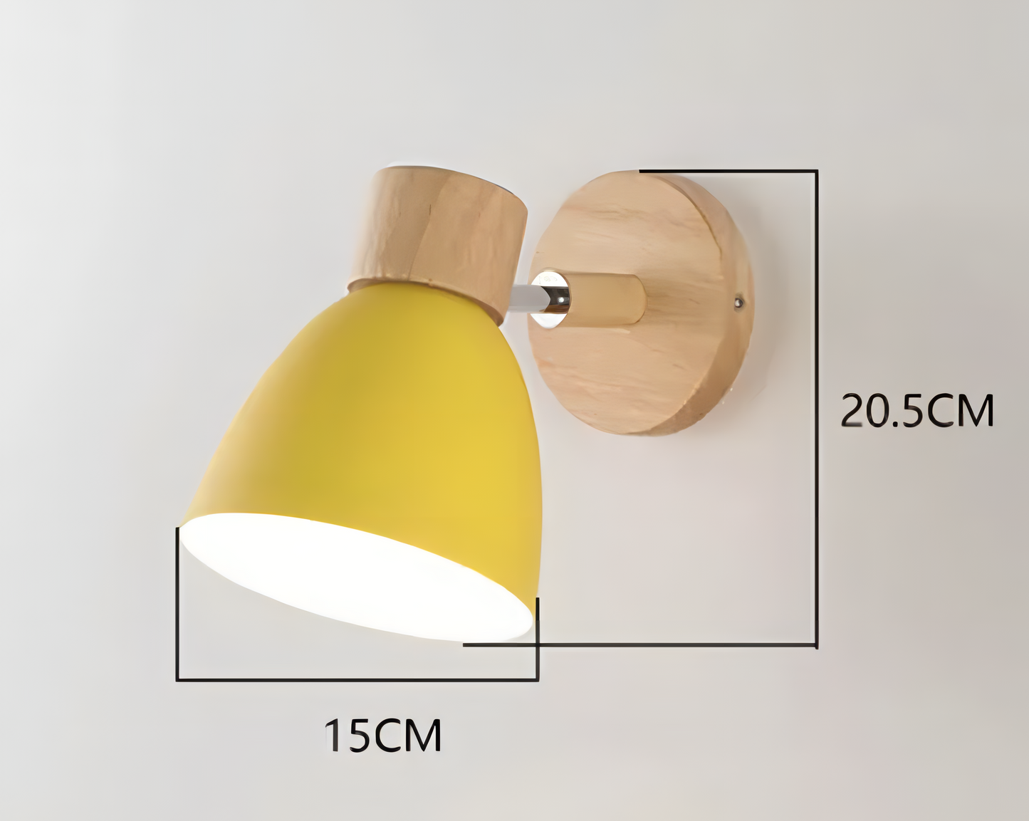 BowLift Nordic-Modern Wooden Wall Lamp with Hanging Switch
