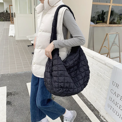 LZINA™ | Cross Quilt X-Large Shoulder Bag