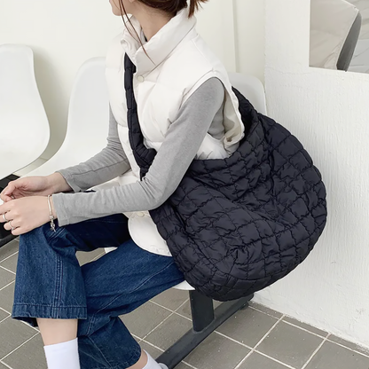 LZINA™ | Cross Quilt X-Large Shoulder Bag