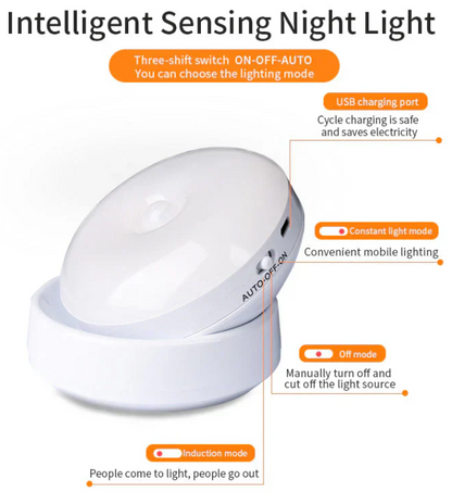LZINA™ | Smart Motion Sensor Night Light – Energy Saving and Automatic