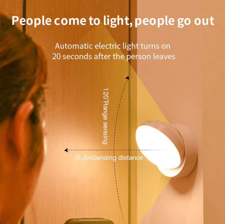 LZINA™ | Smart Motion Sensor Night Light – Energy Saving and Automatic